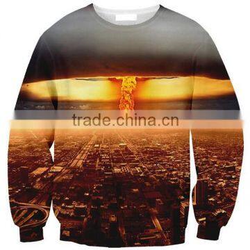 top qulity poly fleece sweatshirt,custom top quality poly/cotton sublimation sweat shirt/fashion wear poly cotton made sublimati