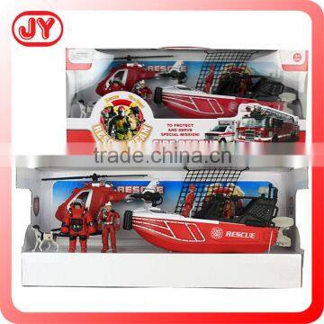 ABS material fire rescue toys play set