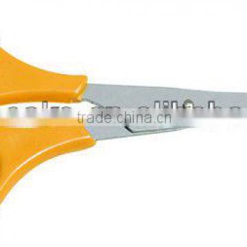 Small Thread office Scissors with color plastic handle and stainless steel blades