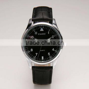 Most popular products genuine leather watch ,Japan movt geneva watches,cheap man watch