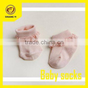 High Quality Anti-bacterial Soft and Comfortable Baby 100%cotton Socks Lace Baby Socks