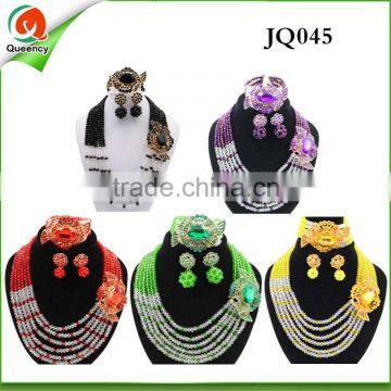 2016 Wholesale Jewelry African Crystal Beads Jewelry Sets for Nigerian Wedding Bracelet Set photo-2