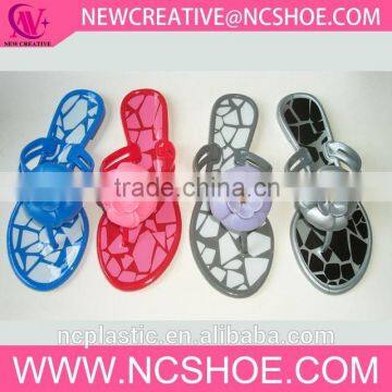 top brand hotel thong women flip flop PVC slipper with flower