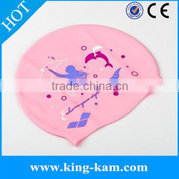 Factory Direct 100% High Elastic Eco-Friendly Silicone Funny Rubber Swim Cap