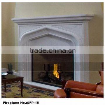 Factory White Marble Fireplace Insert