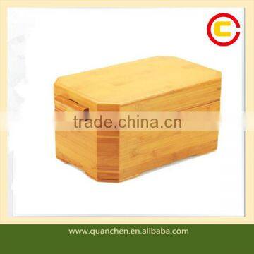 Upscale Custom Travel Bamboo Tea Caddy Box For Tea Sets