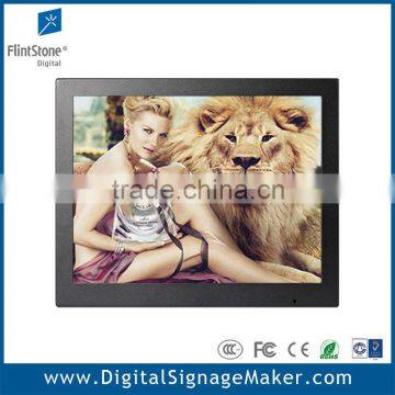 Indoor wall mounted 15 inch touch screen lcd advertising media player for display