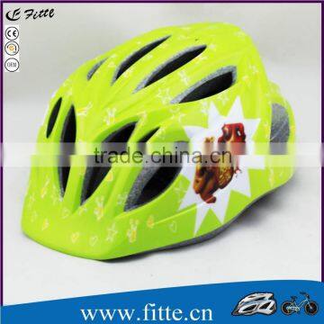 2015 beautiful cartoon eps integrally mold kids helmet