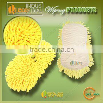 Simple design car wash chenille mitt glove with simple design for sale