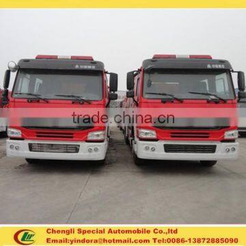 Bottom price sino truck howo 4x2 foam fire truck