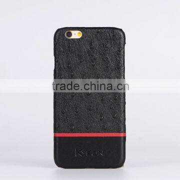 Hot selling ostrich pattern leather mobile cell phone case for ip6s