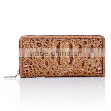 New colorful fashion leather purse, crocodile leather purse with different colors