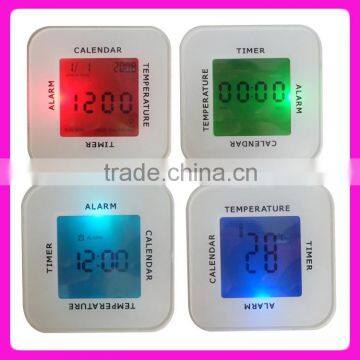 Electronic Colorful Desktop Calendar Small Digital Clock