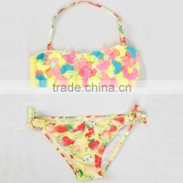 2016 hot fashion girls sexy kids Fashion string bikini / little girls sexy bikini