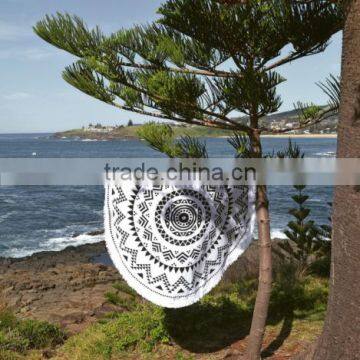 1500mm Circle towel with fringe, Turkish towel with tassel in stock