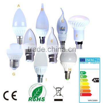 3W 5W 6W E14 E27 B22 LED Candle Golf R50 Bulb Warm Cool Daywhite light