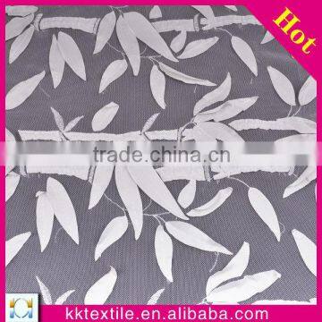 Satin Embroidery with applique on polyester mesh fabric