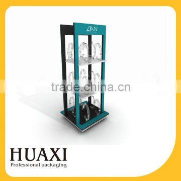 Customized clear acrylic C-rings watches display cabinet, watches display stand