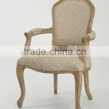 French style upholstered armchair(CH-859-OAK)