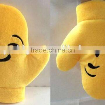 Free sample emoji gloves/plush emoji gloves/emoji hand gloves