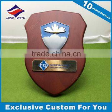 Wood Award Shield Hard Enamel High Quality Durable Wooden Shield