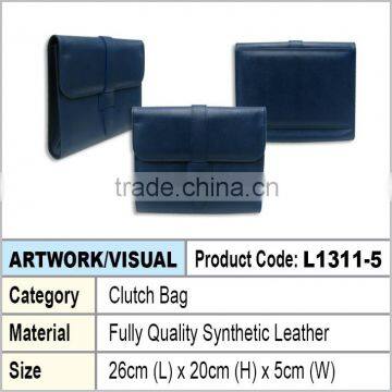 Men synthetic leather clutch bag