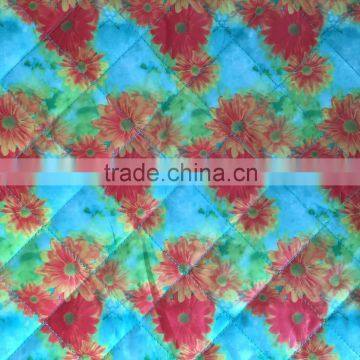 100% polyester printing embroidered fabric,double face quilting fabric