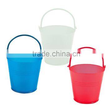 2016 Fashion Wholesale Cheap Mini Patriotic Color Pails High Quality Promotional Prefect Small Plastic Buckets with Handle