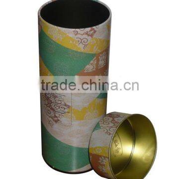 New style metal round tall tin can for wine or tea