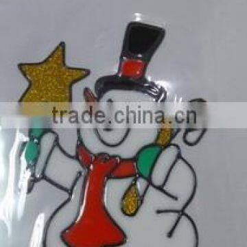 Adorable snowman Christmas window sticker,Christmas removable sticker