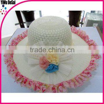 2015 Fashion Summer Lady Flower Beach Wholesale Women Hat photo-2