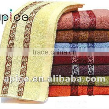 satin jacquard bath towel weak twist solid colour