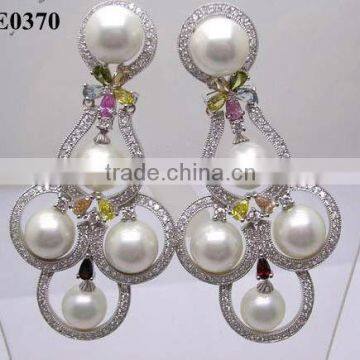 fashion Indian multi pearl earrings