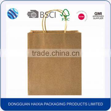 China factory custom size brown kraft paper bags