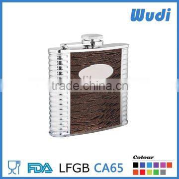 high end hip flask ,dual plate paster hip flask HF807