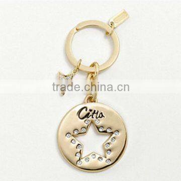 Stars connecting Metal coin holder key chain/key tag/key ring