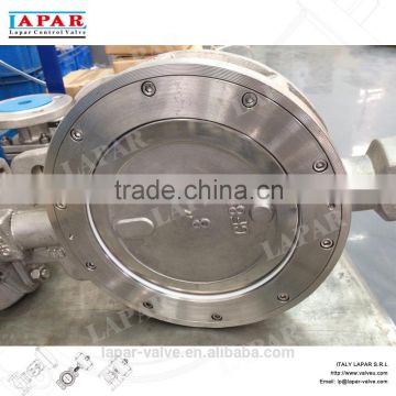 LAPAR dn200 pn16 High-performance Double Eccentric Wafer stainless steel Butterfly Valve