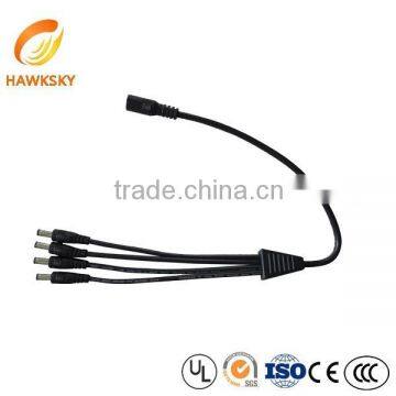 1 Female To 4 Male Port DC Power Y Cable CCTV Camera LED
