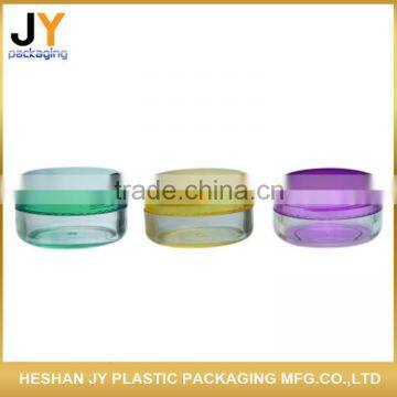 High fashion silk-screen printing plastic small cream jar colorful acrylic cosmetic jar