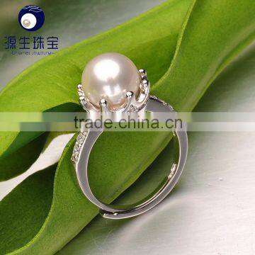 Fashion Jewelry White Lovely Freshwater Pearls Rings for Women photo-3