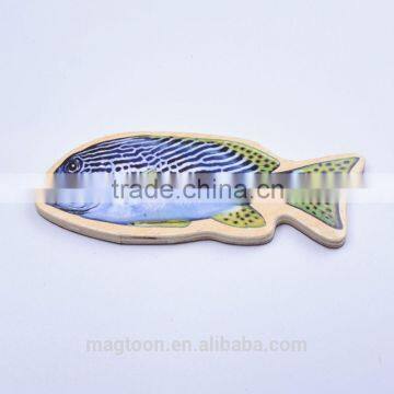 2016 creative lovely colorful fish wood fridge magnets for decor and children toys