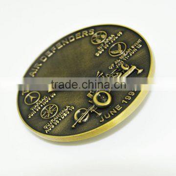 High Quality Custom Antique Brass Souvenir Coin photo-3