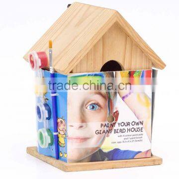 Wooden Toys Kits Paint Your Own Natural Wood Birdhouse Kits