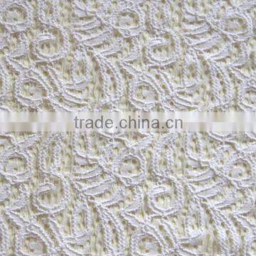 Elastic Nylon cotton heavy lace fabric 1439