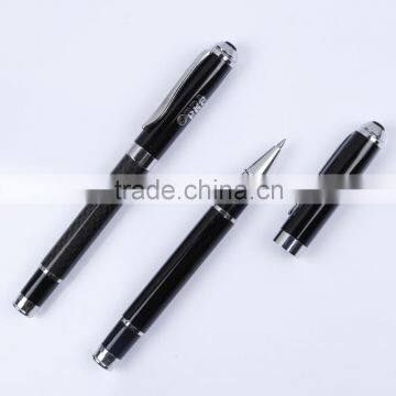 Exclusive carbon fiber roller ball pen gift set