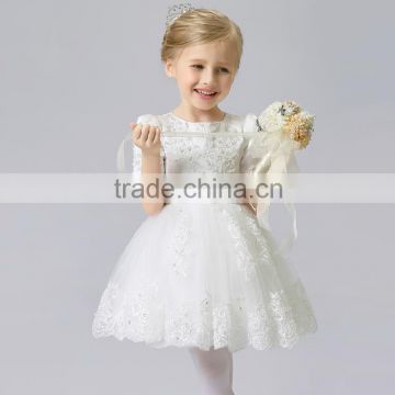 latest fashion child imported girl white angel dress