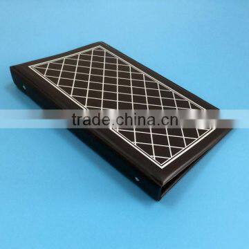 Custom professional high class PU leather cover folder printing