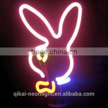 Customer design cute rabbit neon light table light desk lamp