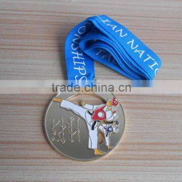 zinc alloy silver taekwondo awards medal