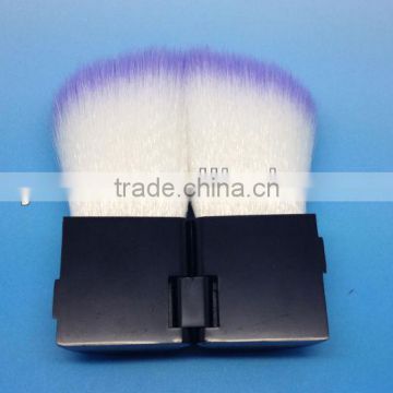 purple nylon hair square base kabuki blush brush